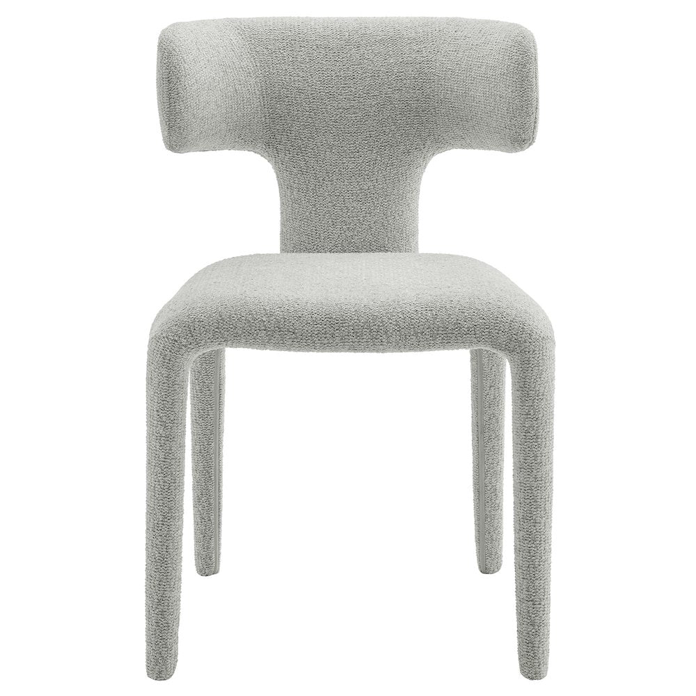Stellan Curved Back Boucle Upholstered Dining Chair Set of 2