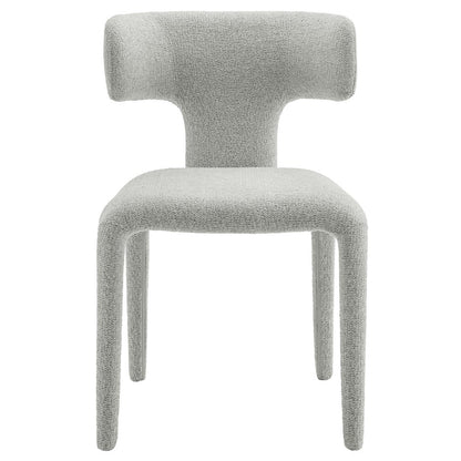 Stellan Curved Back Boucle Upholstered Dining Chair Set of 2