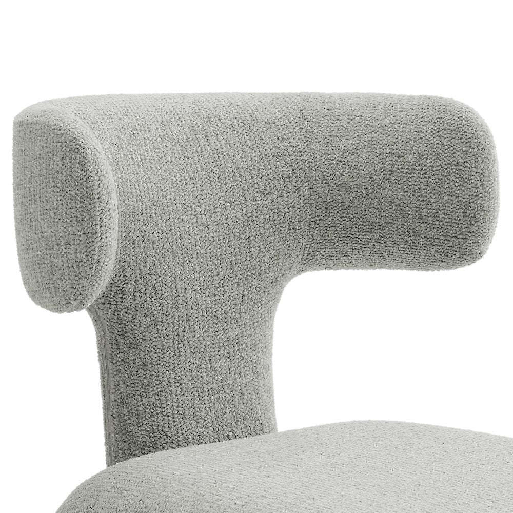 Stellan Curved Back Boucle Upholstered Dining Chair Set of 2