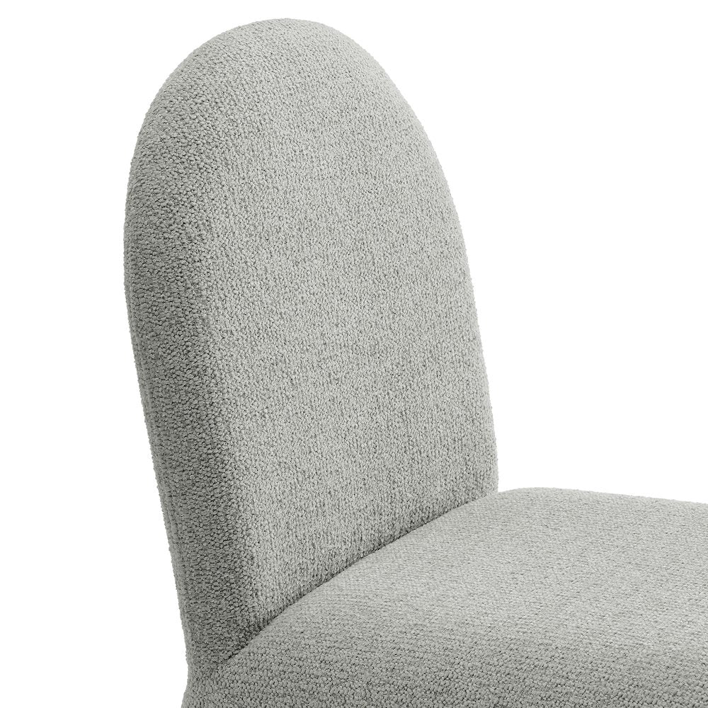 Junia Boucle Upholstered Arch Armless Dining Chair