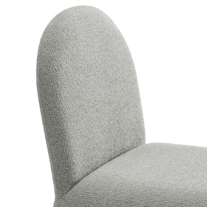 Junia Boucle Upholstered Arch Armless Dining Chair