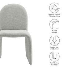 Junia Boucle Upholstered Arch Armless Dining Chair