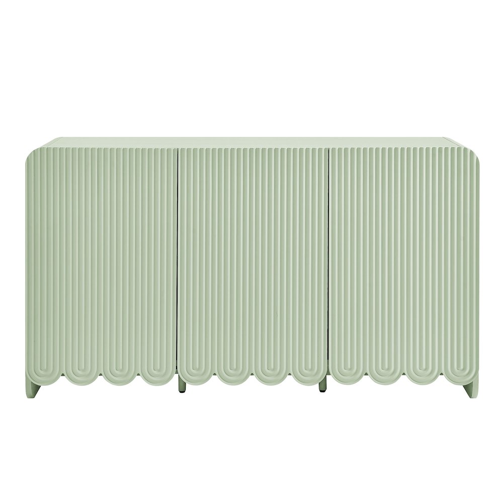 Dahlia Fluted and Scalloped Sideboard Storage Cabinet