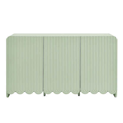 Dahlia Fluted and Scalloped Sideboard Storage Cabinet