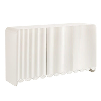 Dahlia Fluted and Scalloped Sideboard Storage Cabinet