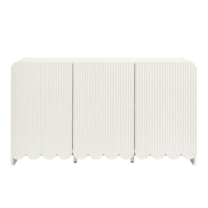Dahlia Fluted and Scalloped Sideboard Storage Cabinet