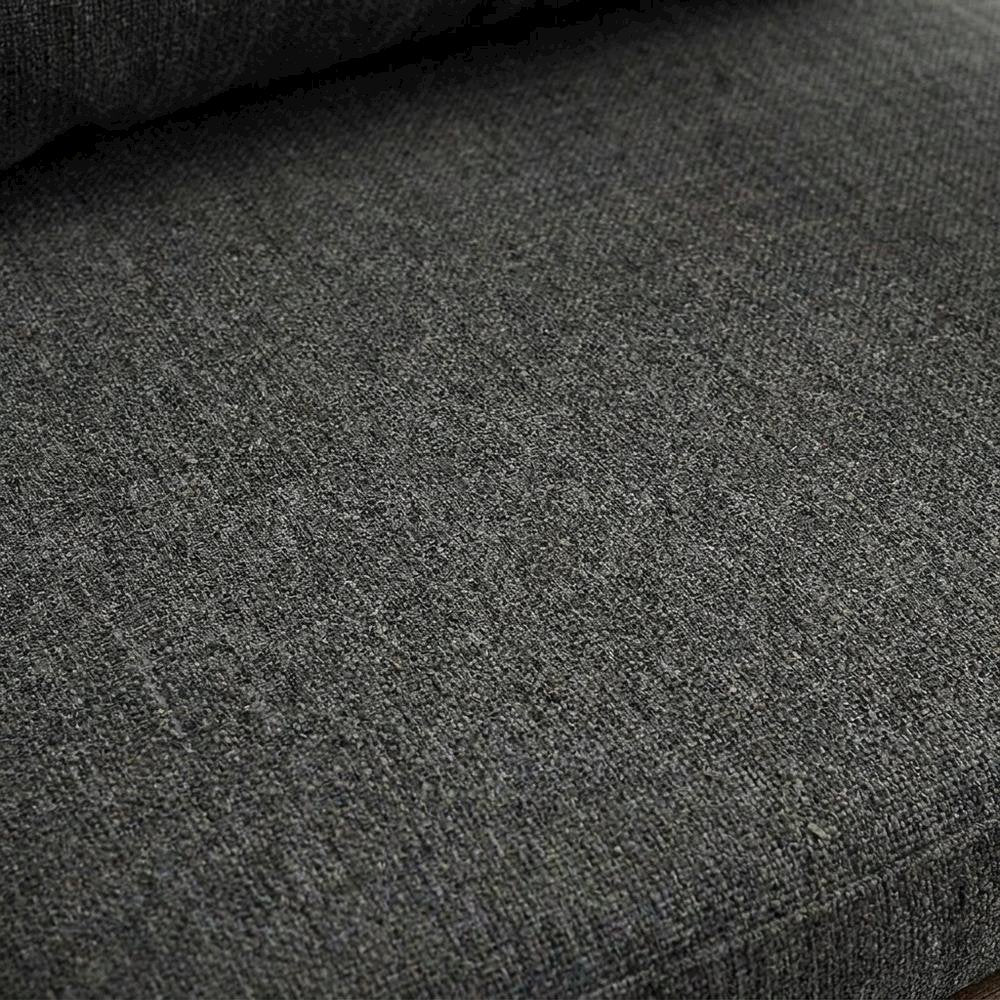 Wood Dining Armchair with Cushioned Seat for Kitchen or Dining Room, Charcoal