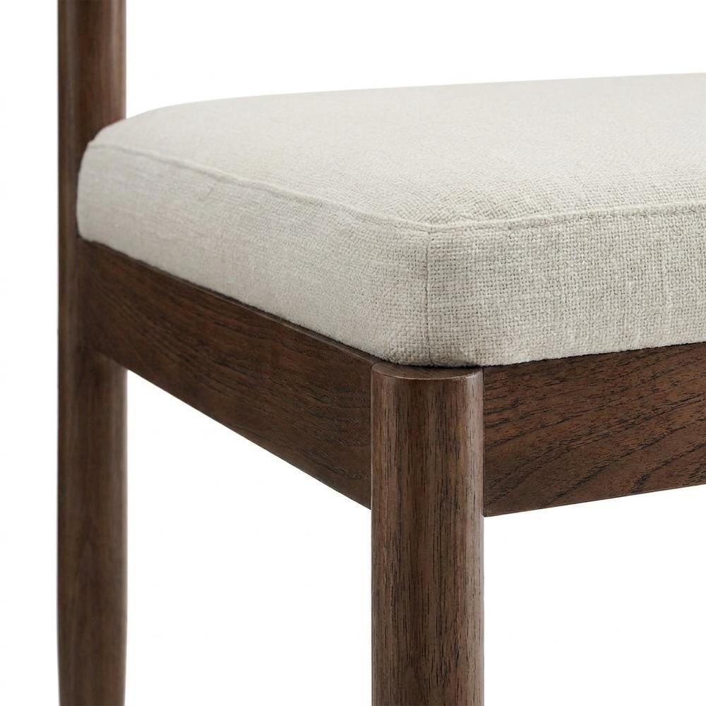 Wood Dining Armchair with Cushioned Seat for Kitchen or Dining Room, Salt