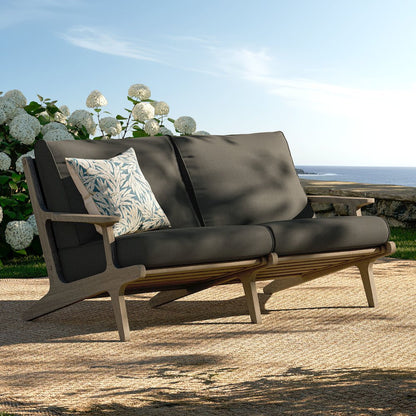 Saratoga Outdoor Patio Teak Wood Loveseat