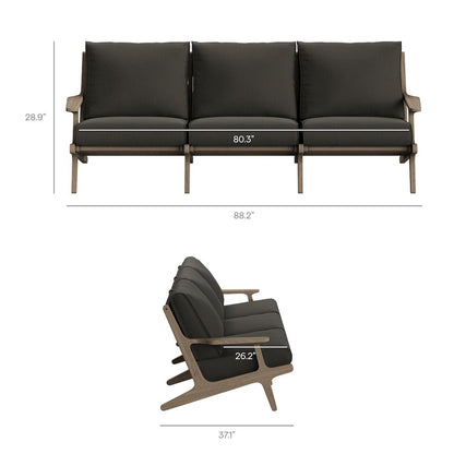 Saratoga Outdoor Patio Teak Sofa