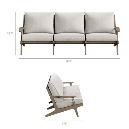 Saratoga Outdoor Patio Teak Sofa