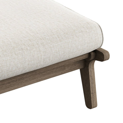 Saratoga Outdoor Patio Teak Ottoman