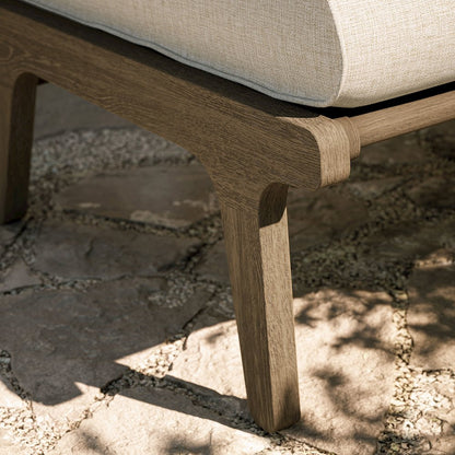 Saratoga Outdoor Patio Teak Ottoman