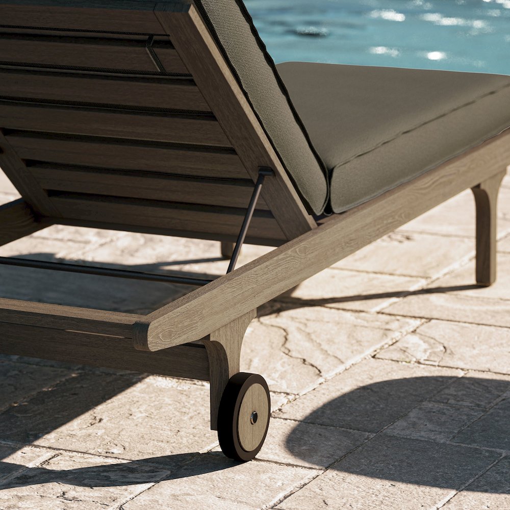 Saratoga Outdoor Patio Teak Chaise Lounge Chair