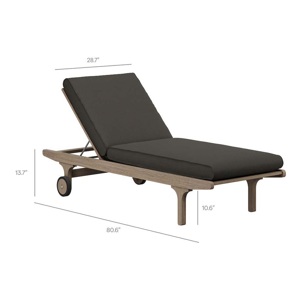 Saratoga Outdoor Patio Teak Chaise Lounge Chair