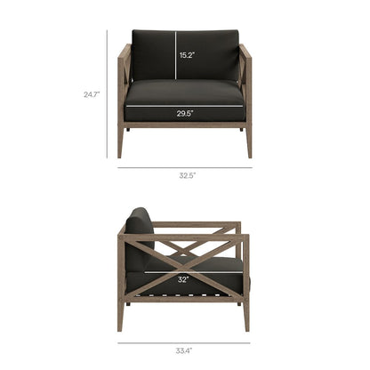 Northlake Outdoor Patio Teak Armchair
