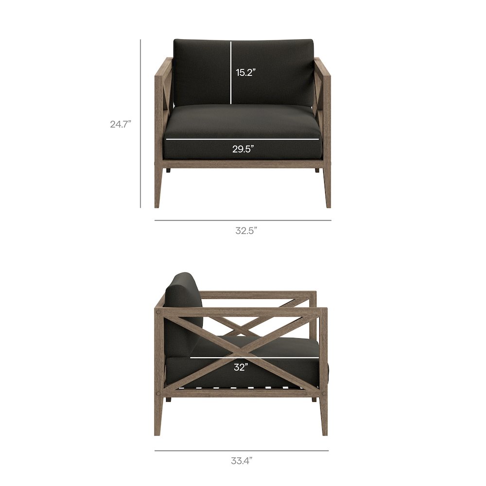 Northlake Outdoor Patio Teak Armchair