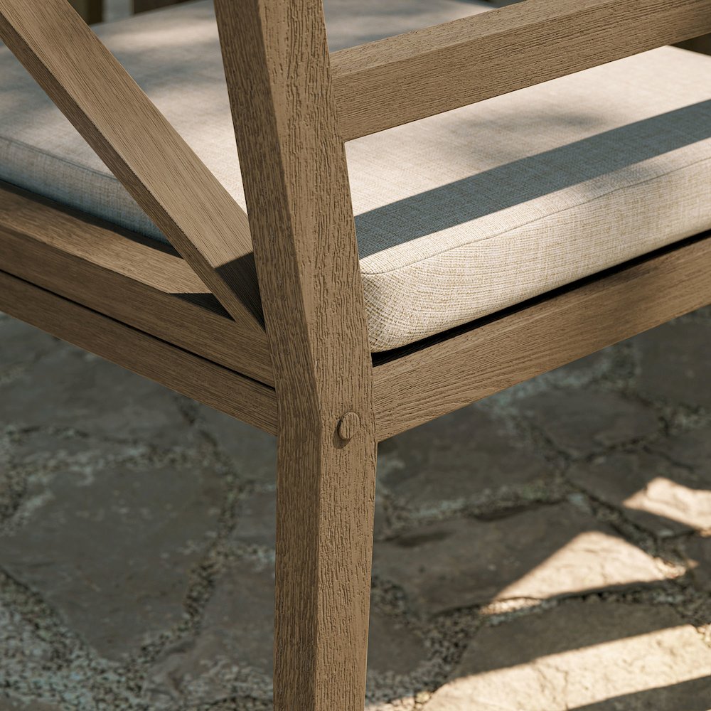Northlake Outdoor Patio Teak Dining Armchair