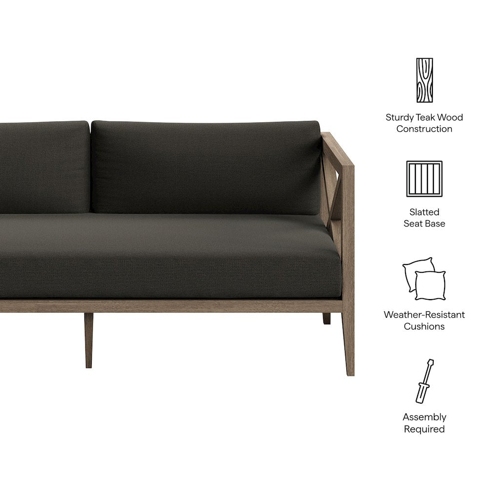 Northlake Outdoor Patio Teak Loveseat