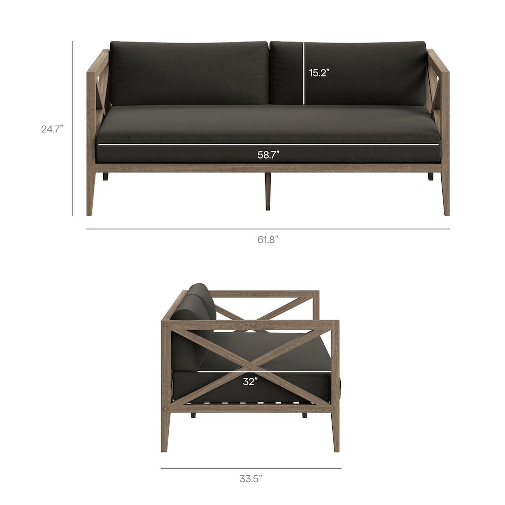 Northlake Outdoor Patio Teak Loveseat
