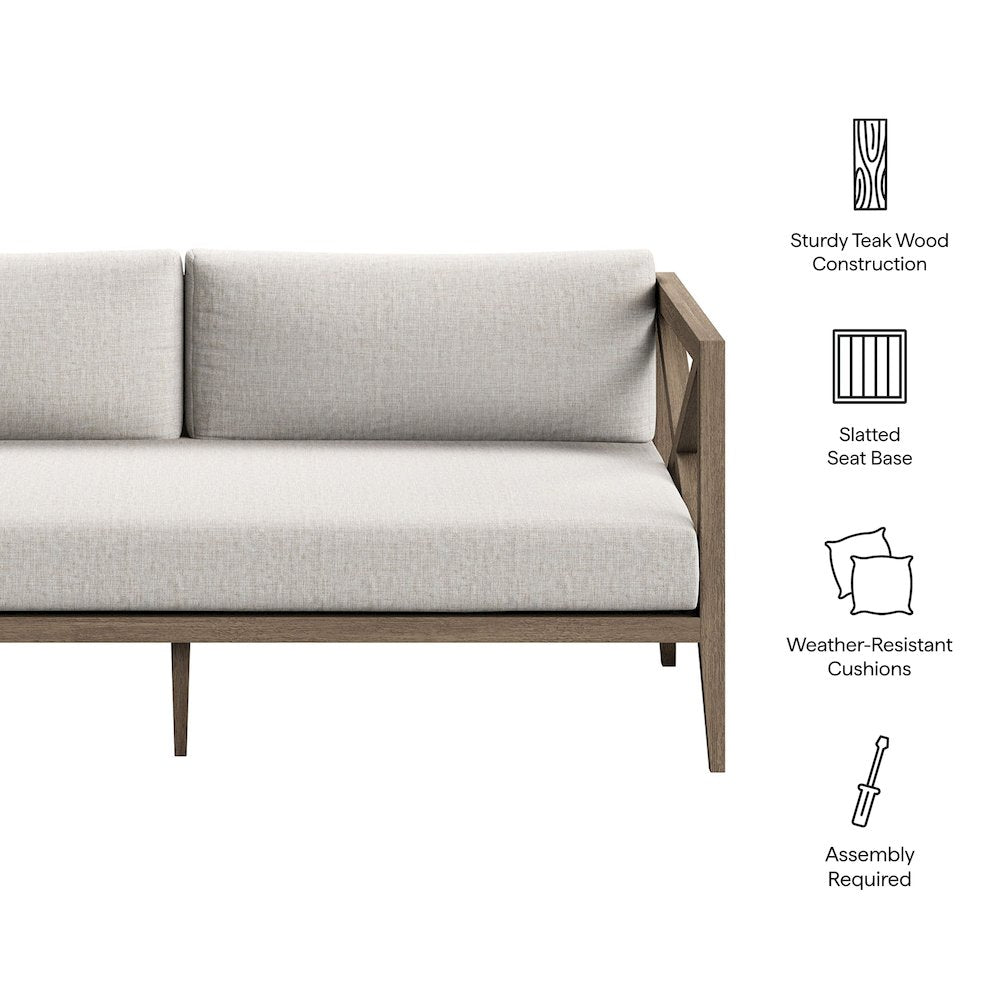 Northlake Outdoor Patio Teak Loveseat