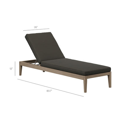 Northlake Outdoor Patio Teak Chaise Lounge