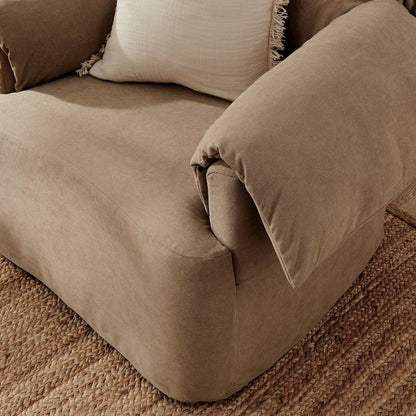 Lark Slipcovered Fabric Oversized Armchair