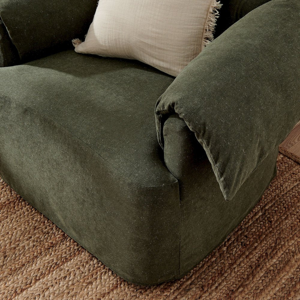 Lark Slipcovered Fabric Oversized Armchair
