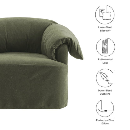 Lark Slipcovered Fabric Oversized Armchair