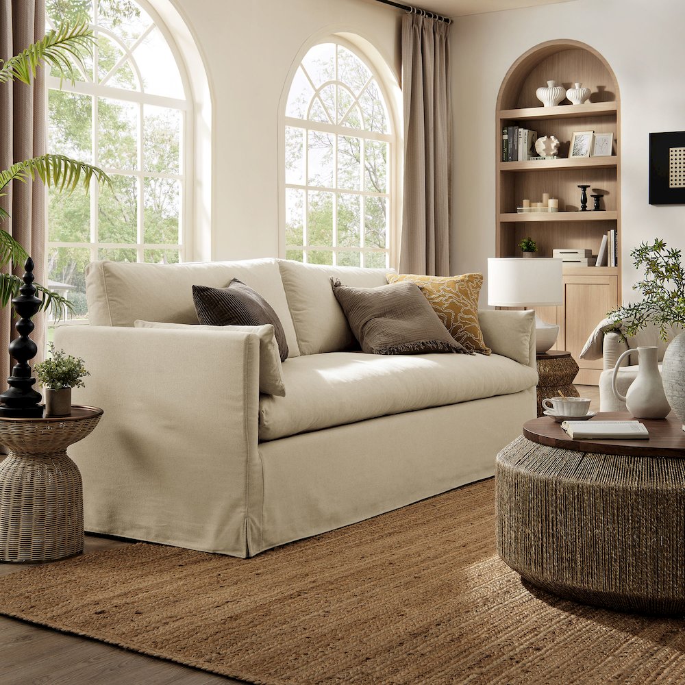Wellfleet 85" Slipcovered Fabric Sofa