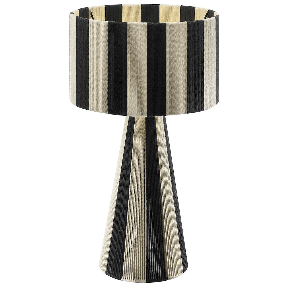 Renae Handwoven Cotton Thread Striped Table Lamp