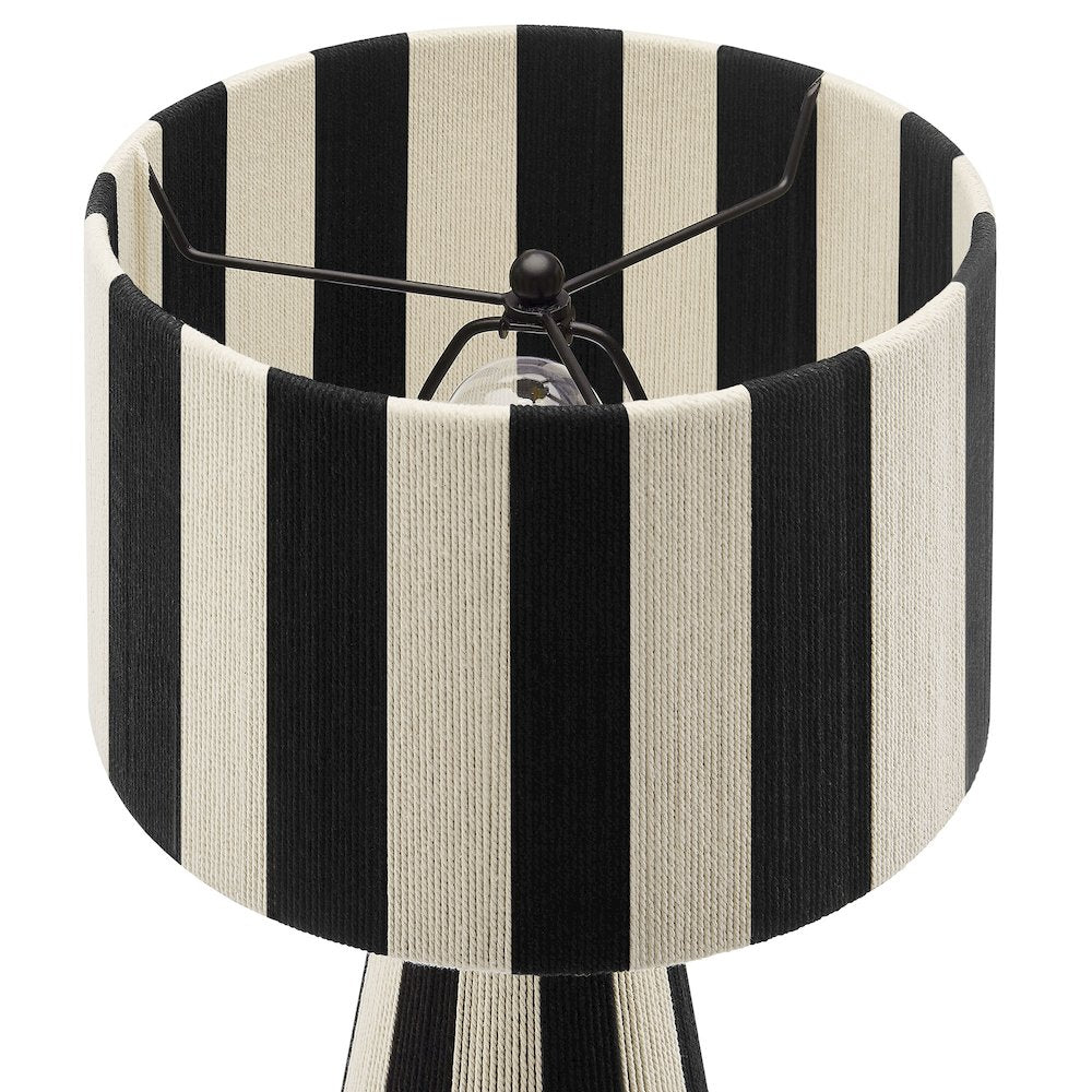 Renae Handwoven Cotton Thread Striped Table Lamp