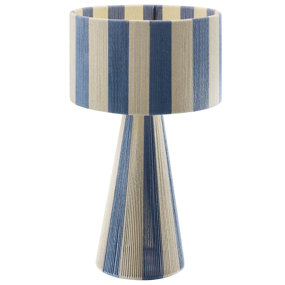 Renae Handwoven Cotton Thread Striped Table Lamp
