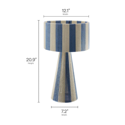 Renae Handwoven Cotton Thread Striped Table Lamp