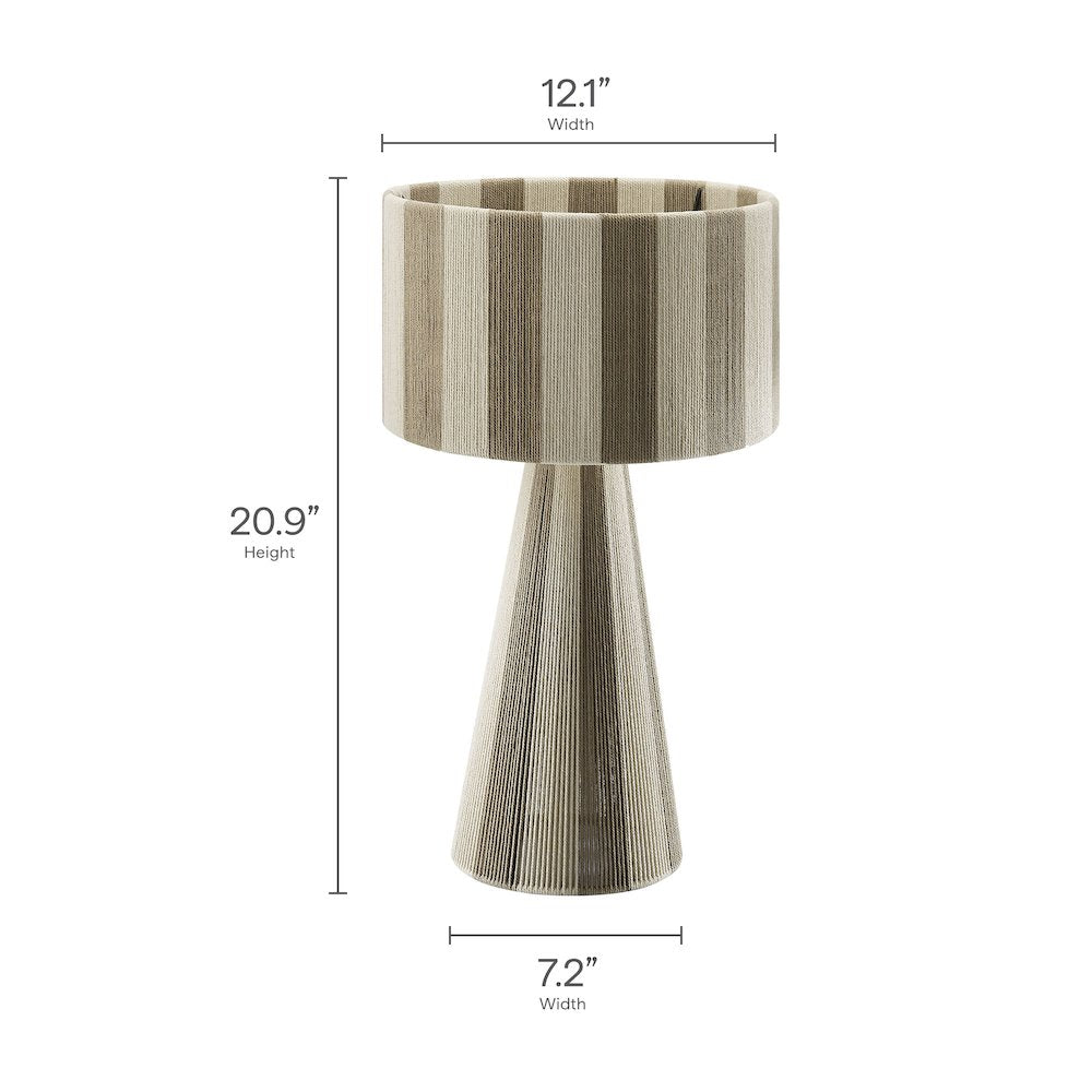 Renae Handwoven Cotton Thread Striped Table Lamp