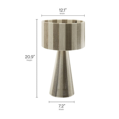 Renae Handwoven Cotton Thread Striped Table Lamp