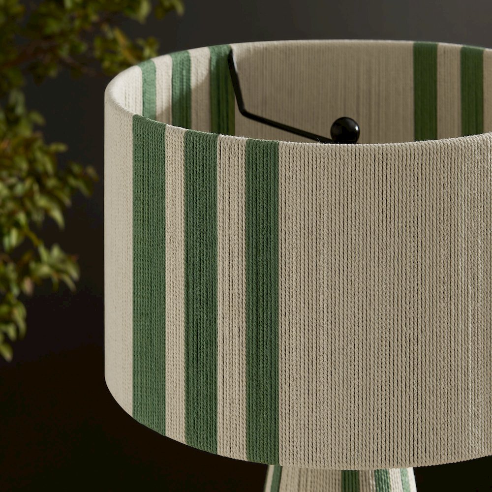 Gia Handwoven Cotton Thread Striped or Plain Table Lamp