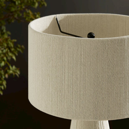 Gia Handwoven Cotton Thread Striped or Plain Table Lamp