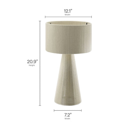 Gia Handwoven Cotton Thread Striped or Plain Table Lamp