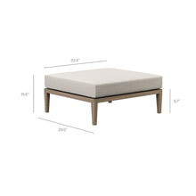 Northlake Outdoor Patio Teak Wood Loveseat and Ottoman Set
