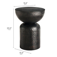Mella Metal Hammered Side Table