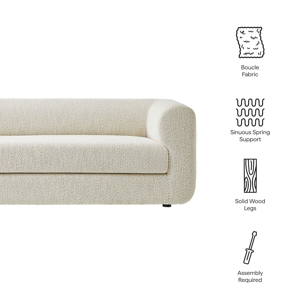 Leif 89" Boucle Upholstered Sofa