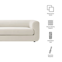 Leif 89" Performance Velvet Upholstered Sofa