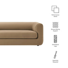 Leif 89" Performance Velvet Upholstered Sofa