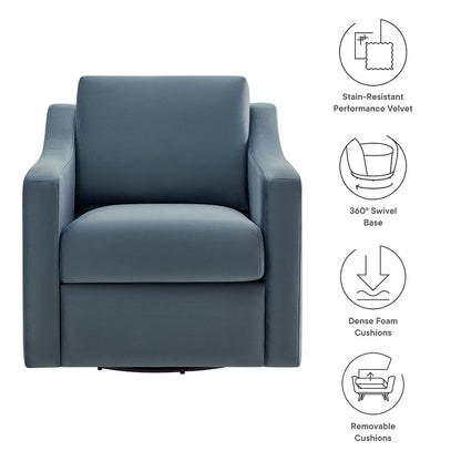 Liora Performance Velvet Armchair