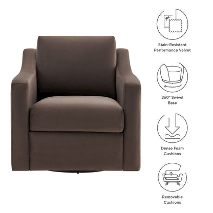 Liora Performance Velvet Armchair