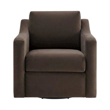 Performance Velvet Swivel Accent Armchair for Living Room, Bedroom, Chocolate