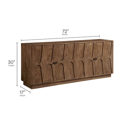 Veda 72" Mango Wood Sideboard Cabinet