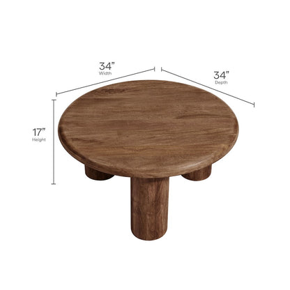 Mavina Round Mango Wood Coffee Table