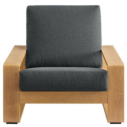 Lirienne Outdoor Patio Aluminum Faux Wood Armchair